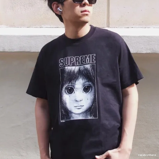 M White Teardrop Manga Margaret Tee Black Keane Big S Tears L XL 24SS and 0924